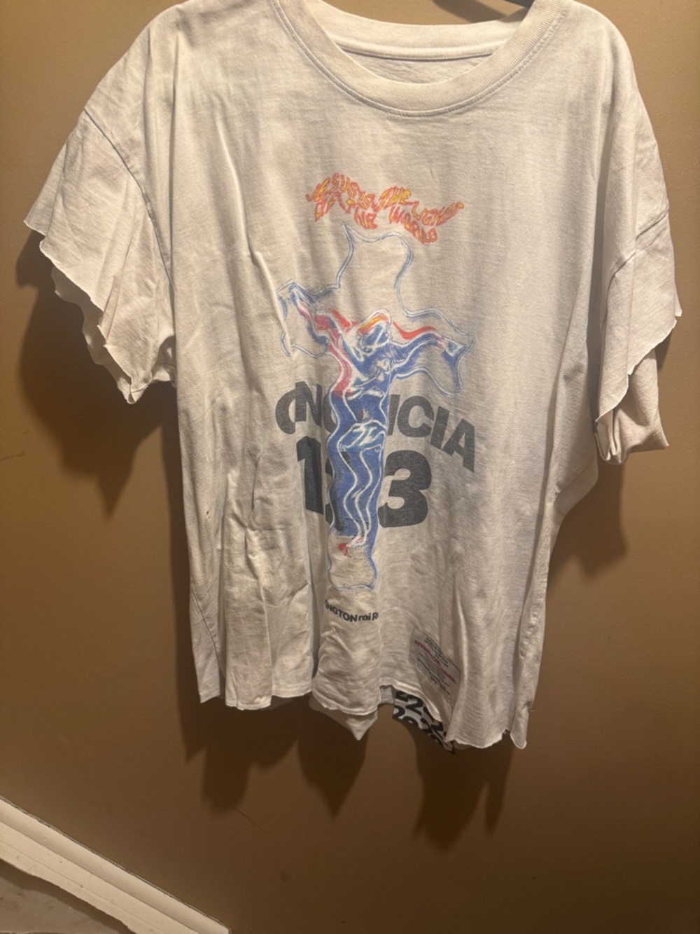 Balenciaga White Graphic Short Sleeve T-Shirt